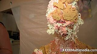 Blondes feel emotionally wet and messy pieing faces in lesbian scene