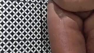 chubby latina with big natural tits masturbates her fat ass solo