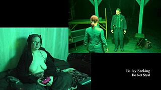 Naked brunette bbw plays game with big natural tits