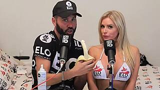 huney baked melons fucks during podcast interview, oh man