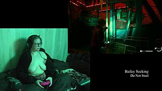 Naked brunette bbw plays game with big natural tits