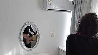 Big cock fucks me in thong and barefoot