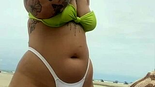 Virgin Fucks My Ass on Beach While Husband Watches Flashing Exhibitionist Scene