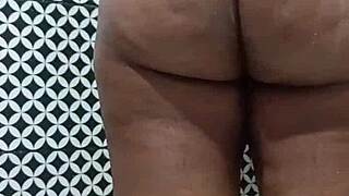 chubby latina with big natural tits masturbates her fat ass solo