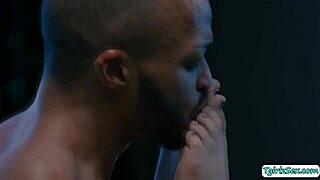 the transsexual woman begs for her man's big black cock bareback deep inside her