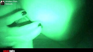 couple enjoys hot fuck in dark after dinner