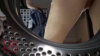 Housewife Submits to Domination in the Washing Machine