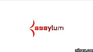 foxy chick is taken in anal asylum for awkward therapy