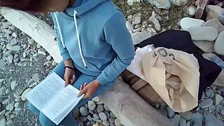 sofi, why are you tied up reading by the sea?