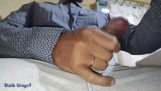 malik drago9 jerks off big dick at work