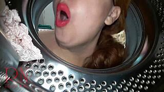 Housewife Submits to Domination in the Washing Machine