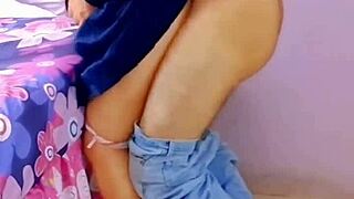 after begging, she gives her virgin ass for anal creampie on holidays