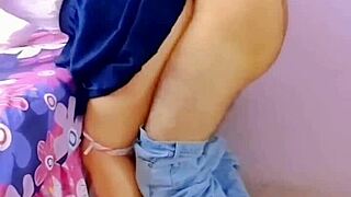 after begging, she gives her virgin ass for anal creampie on holidays