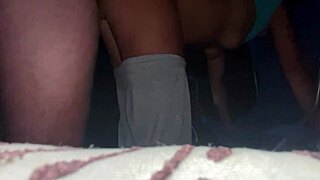 Amateur couple engages in public intimate activity