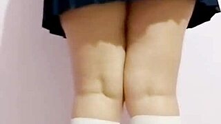 after begging, she gives her virgin ass for anal creampie on holidays