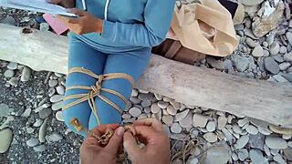 sofi, why are you tied up reading by the sea?