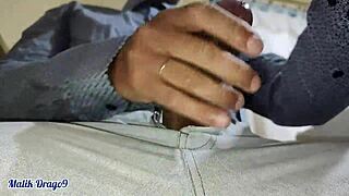 malik drago9 jerks off big dick at work