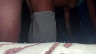 Amateur couple engages in public intimate activity