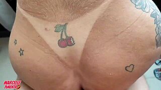 Quick Fuck with Cousin While She Smokes and Wife Is Away!