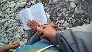 sofi, why are you tied up reading by the sea?