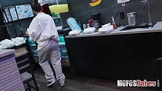 blondie teen 18+ gets naughty at mexican restaurant sucking dick in public!