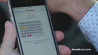 Deep anal fucking girlfriend in red lingerie