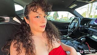 watch this curly pixie get fucked doggystyle outdoors?