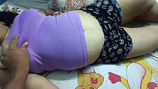 intriguing massage session for college girl puja's ass