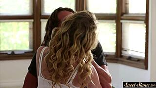 Petite Stepsister Rides Stepbros Hard Cock