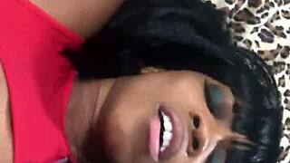 fresh face ebony milf takes italian pound machine in interracial pov pussy pounding cumshot climax