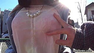 Japanese brunette haruka miura enjoys a sex toy and finger fucking uncensored!