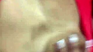 fresh face ebony milf takes italian pound machine in interracial pov pussy pounding cumshot climax