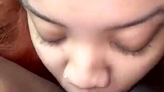 Ebony babe licks pussy casually.