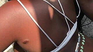 Ebony Girl Fucks Big Cock Hard After Shakara Outside