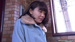 Japanese brunette haruka miura enjoys a sex toy and finger fucking uncensored!