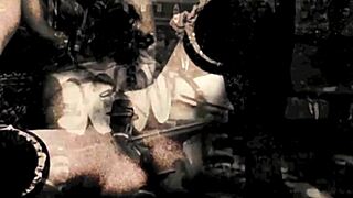 feeling taboo passion in vintage family with mommy's hairy pussy.