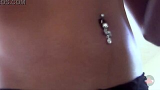 brandis belly button piercing compilation with ebony amateur