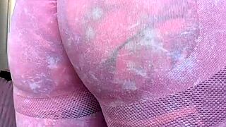 Milf Melody Radford Sheer Gym Leggings Close-Up