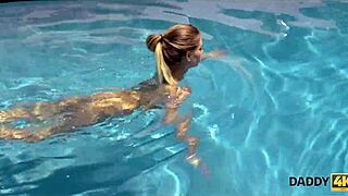 Does this amazing blonde in Daddy4k really want to try that mature cock?