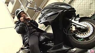 How does Japanese babe Shino Tanaka handle two hard cocks in this threesome?