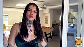 Laeticia Brunette Taking Charge in Threesome