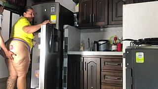 Argentine guy fucks Colombian hard in rough missionary with big tits 😈