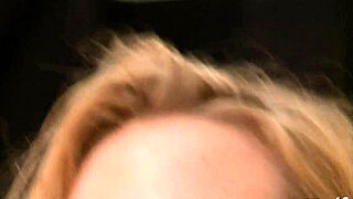 Curly Blonde Lizzy London with Saggy Big Tits and Huge Clit Takes Deep Rough Pounding on First Date without Condom