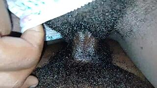 Ebony slimthick rides tight pussy