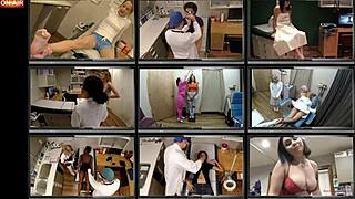 The pre-employment physical in hollywood house call with channy crossfire involves latex, fetish, short hair, heels, blonde, tickling, feet, ass, orgasm, california