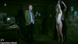 Interrogation of a cute natural dreadgirl with bound bondage and cigarette in prison setting