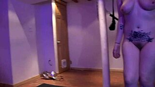 Bella Vendetta's Tight Submission in Lesbian Bondage Swing