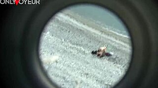 Beach Voyeur's Passionate Cum On Ass Fantasy