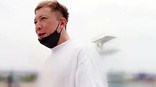 Amateur Asian Babe Gives Cute Blonde Intense Handjob And Blowjob Leading To Cumshot In Homemade Scene