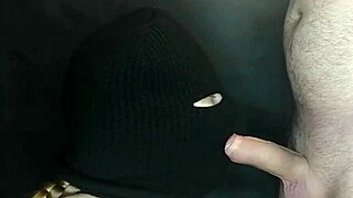 My Step Sisters Hot Mouth Sucks Cock While Her Face Is Hidden By A Balaclava